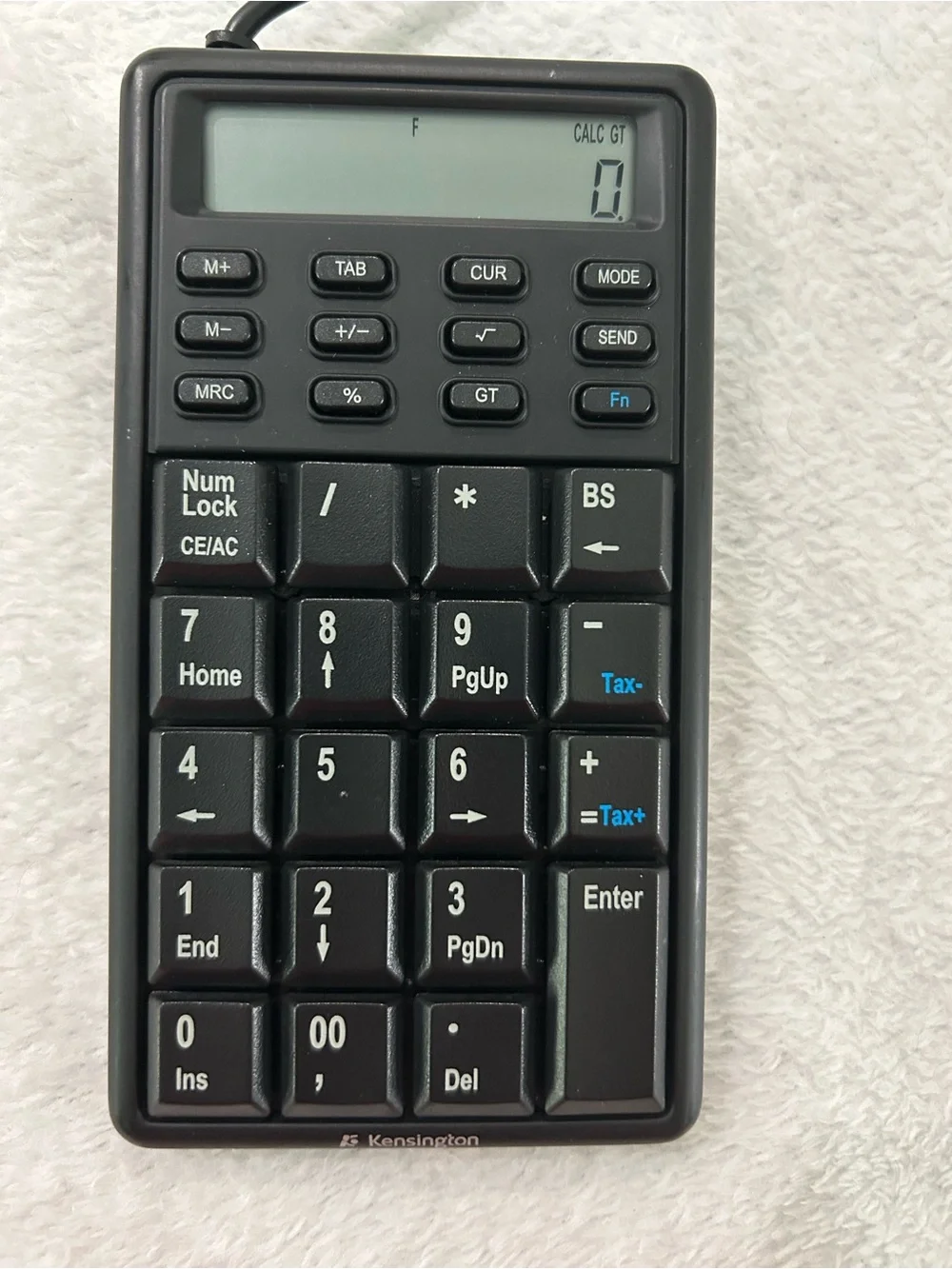 Kensington Notebook Keypad/Calculator w 2 USB Ports Hub K72274 Keyboard LCD